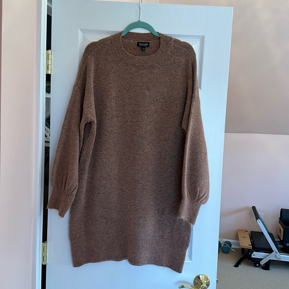 Topshop dusty rose sweater dress size 6